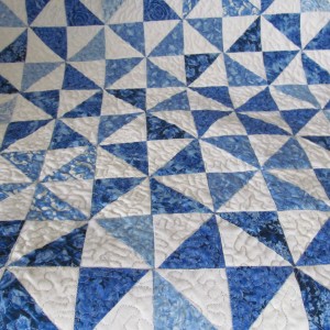 blue quilt