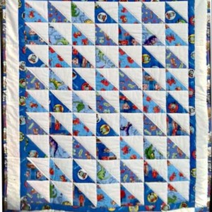Half Square Triangles Baby Quilt
