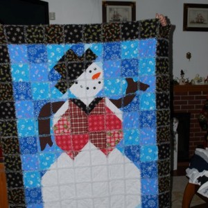 Snowman Rag quilt