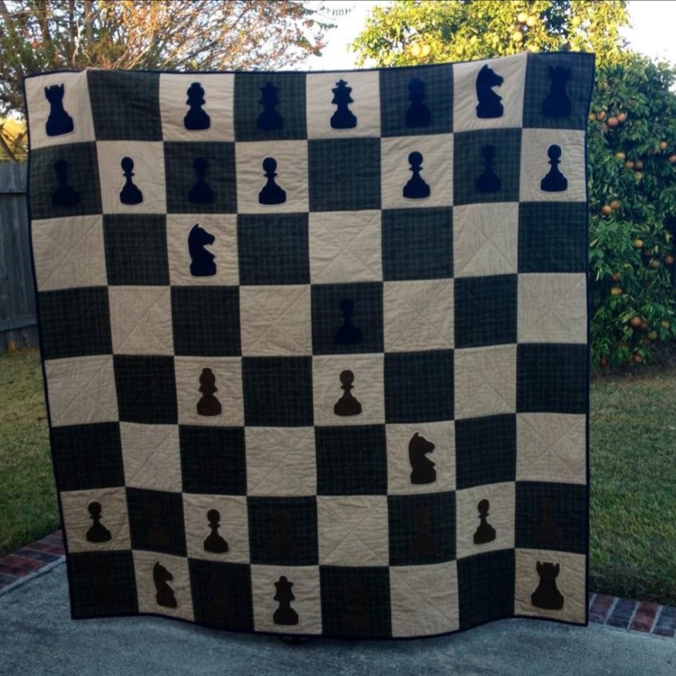 Flannel Chessboard Quilt