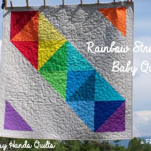 Rainbow Streak Baby Quilt