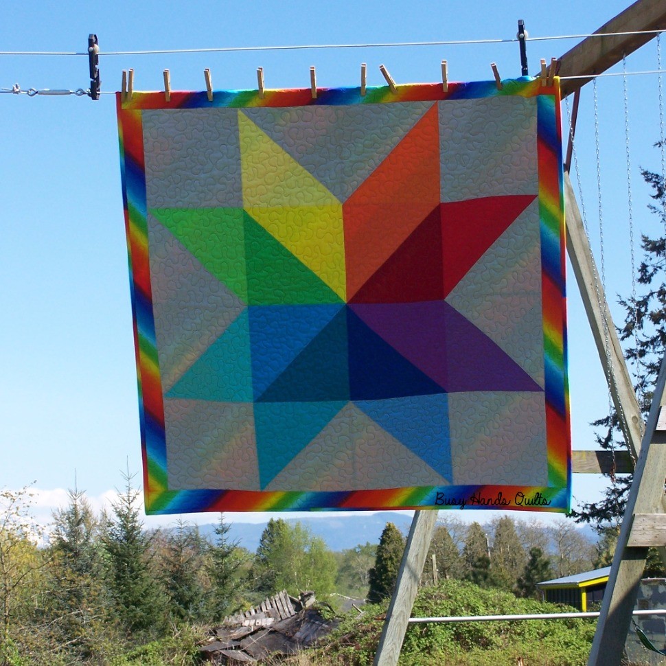 Rainbow Star Baby Quilt Pattern