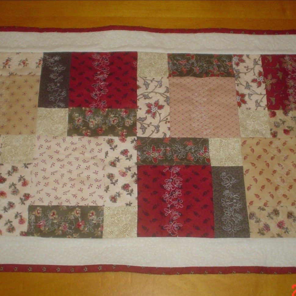 Tossed Nine Patch Table Runner