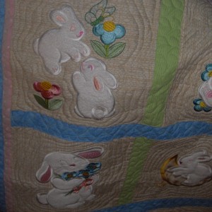 Bunnies at Play  Baby Blanket