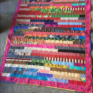 Jelly roll scrap quilt