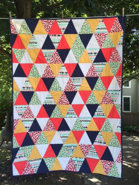 Colorful Triangle Quilt
