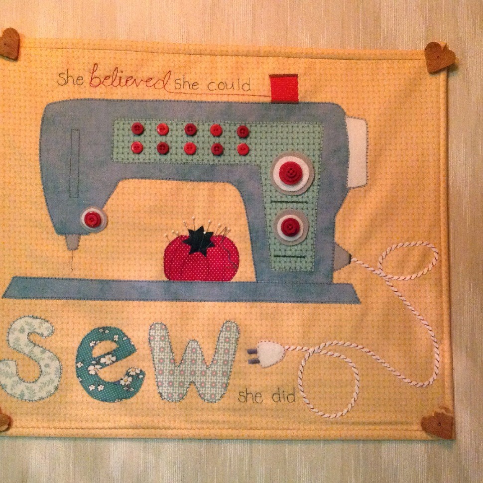 Sewing room wall hanging or may be framed