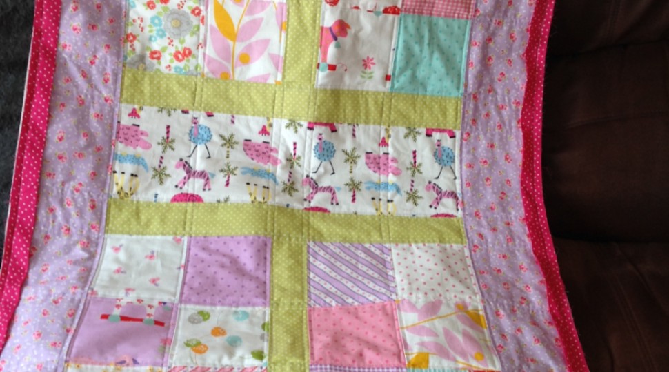 Lilac baby quilt